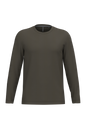 K359 - Camiseta maga larga y cuello redondo hombre - Dark Khaki - frontal
