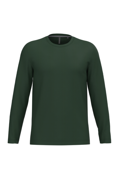 K359 - Camiseta maga larga y cuello redondo hombre - Forest Green - frontal