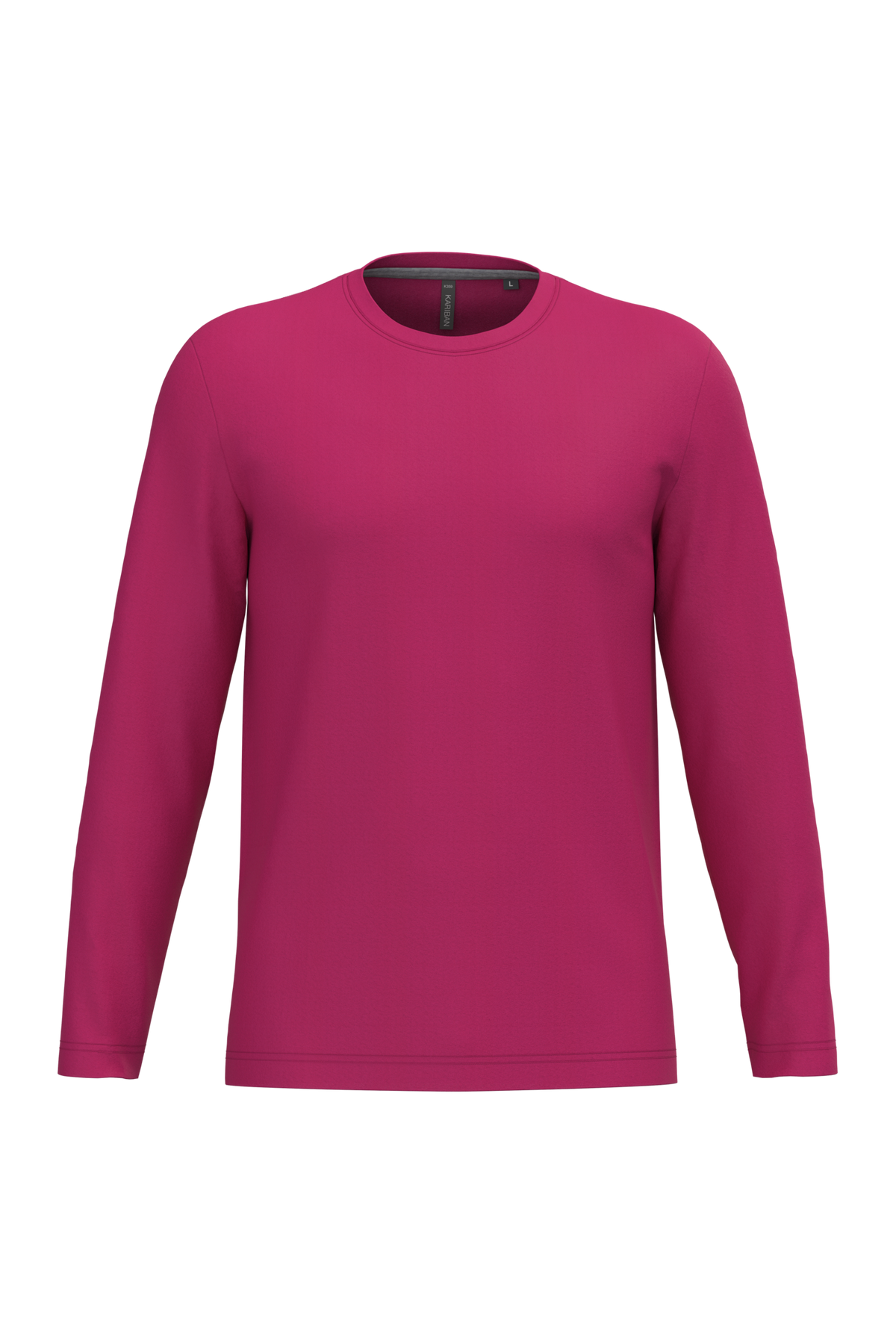 K359 - Camiseta maga larga y cuello redondo hombre - Fuchsia - frontal