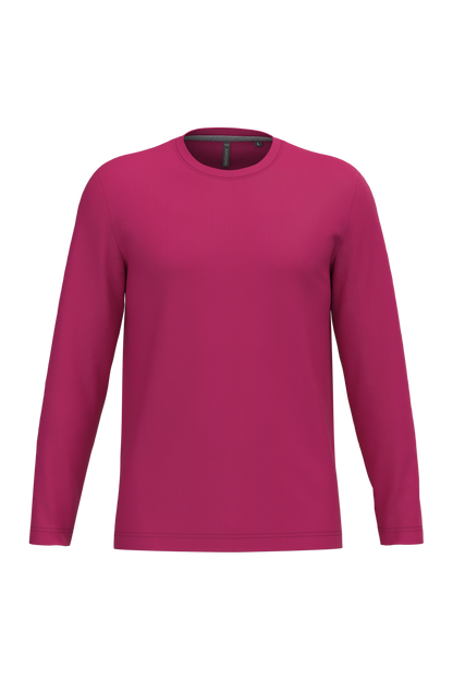 K359 - Camiseta maga larga y cuello redondo hombre - Fuchsia - frontal