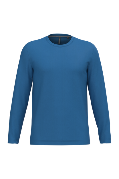 K359 - Camiseta maga larga y cuello redondo hombre - Light Royal Blue - frontal