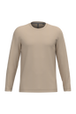 K359 - Camiseta maga larga y cuello redondo hombre - Light Sand - frontal