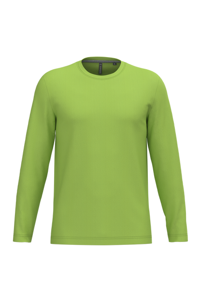 K359 - Camiseta maga larga y cuello redondo hombre - Lime - frontal