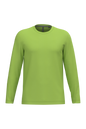 K359 - Camiseta maga larga y cuello redondo hombre - Lime - frontal