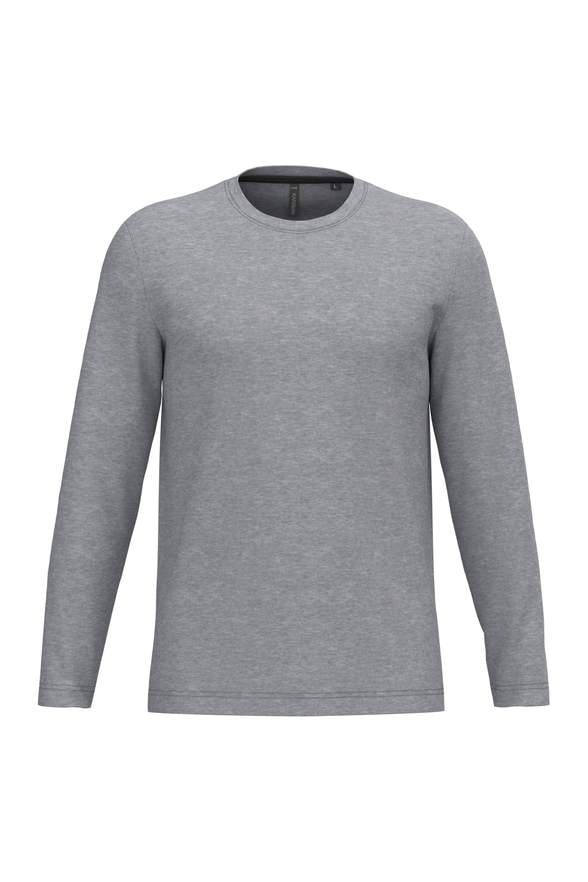K359 - Camiseta maga larga y cuello redondo hombre - Oxford Grey - frontal