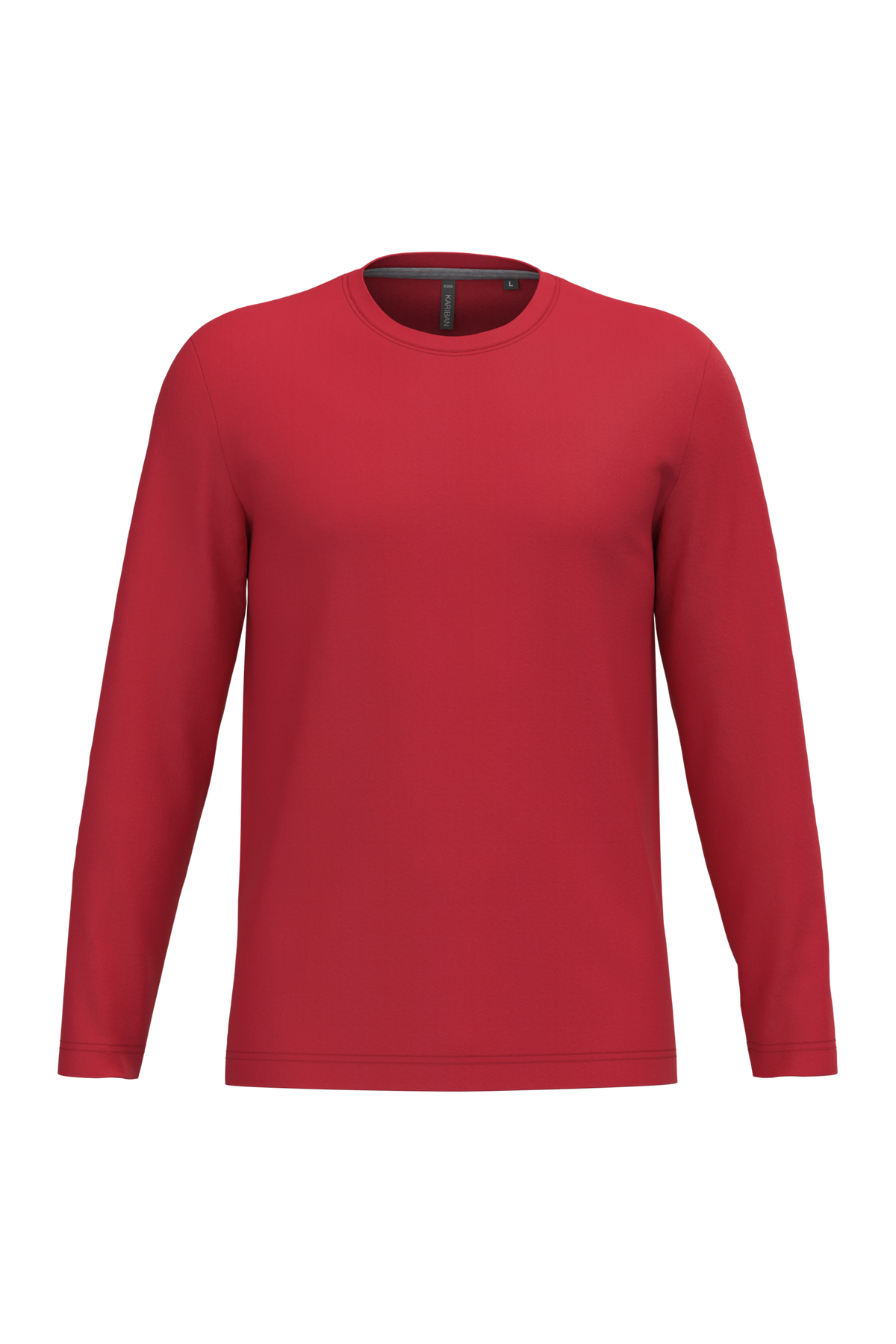 K359 - Camiseta maga larga y cuello redondo hombre - Red - frontal
