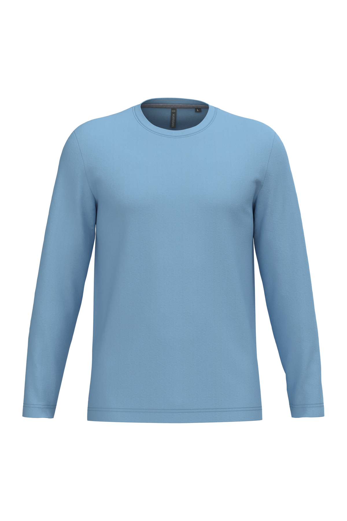 K359 - Camiseta maga larga y cuello redondo hombre - Sky Blue - frontal