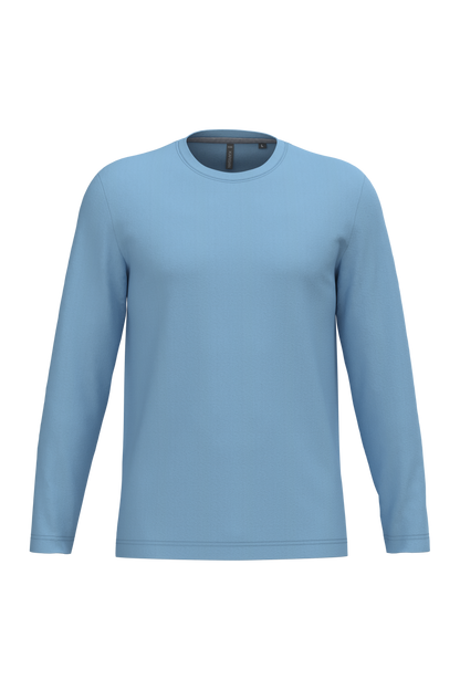 K359 - Camiseta maga larga y cuello redondo hombre - Sky Blue - frontal