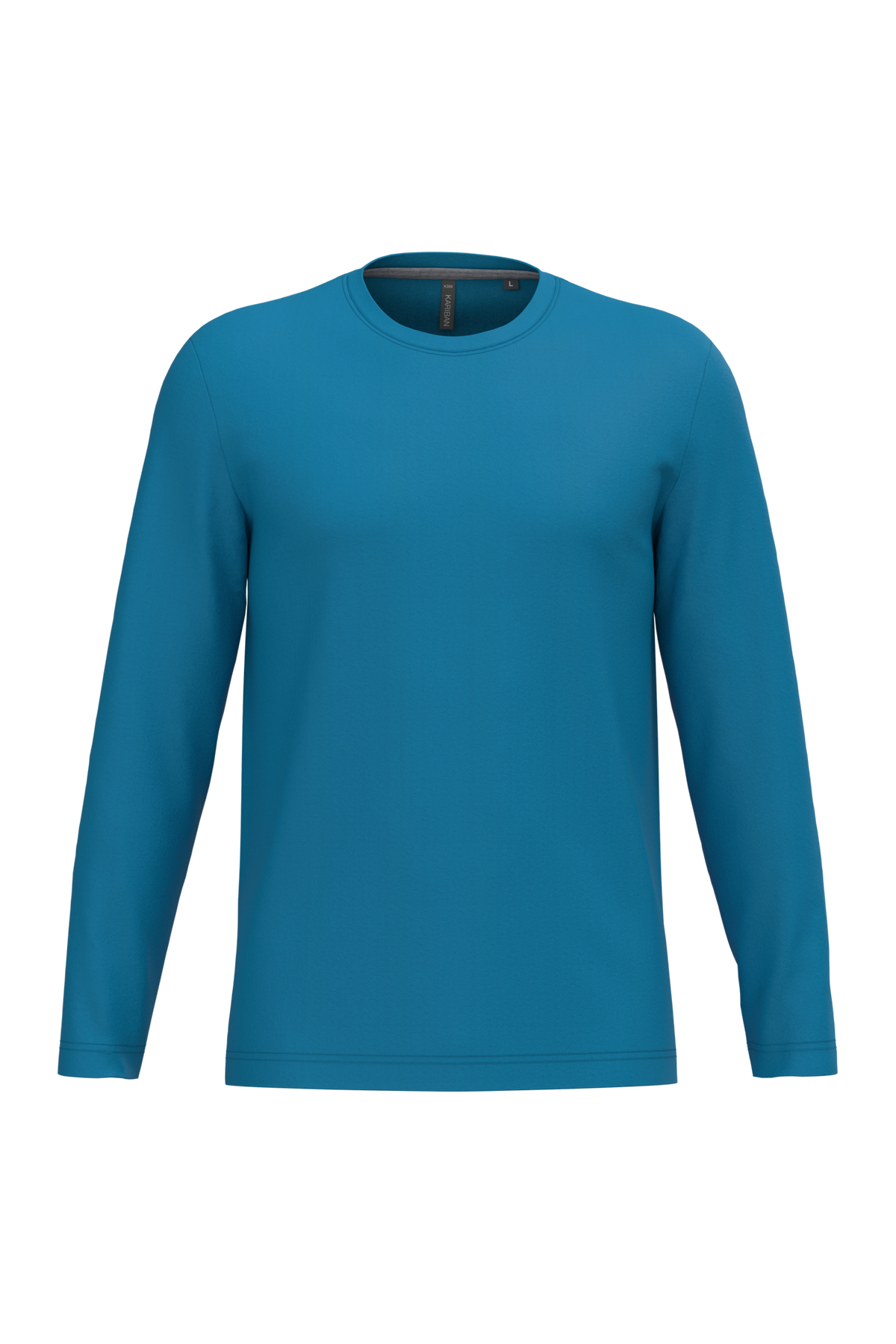 K359 - Camiseta maga larga y cuello redondo hombre - Tropical Blue - frontal