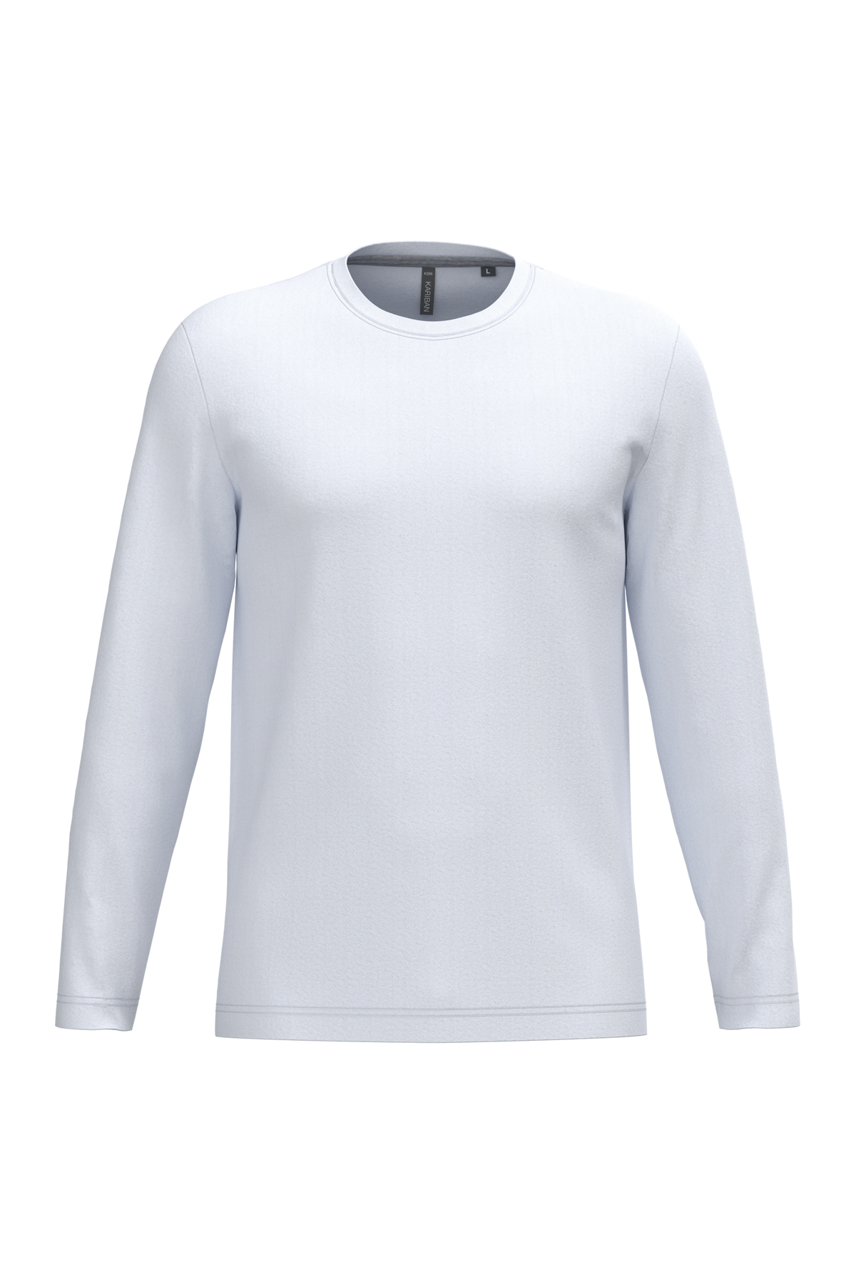 K359 - Camiseta maga larga y cuello redondo hombre - White - frontal