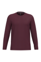 K359 - Camiseta maga larga y cuello redondo hombre - Wine - frontal