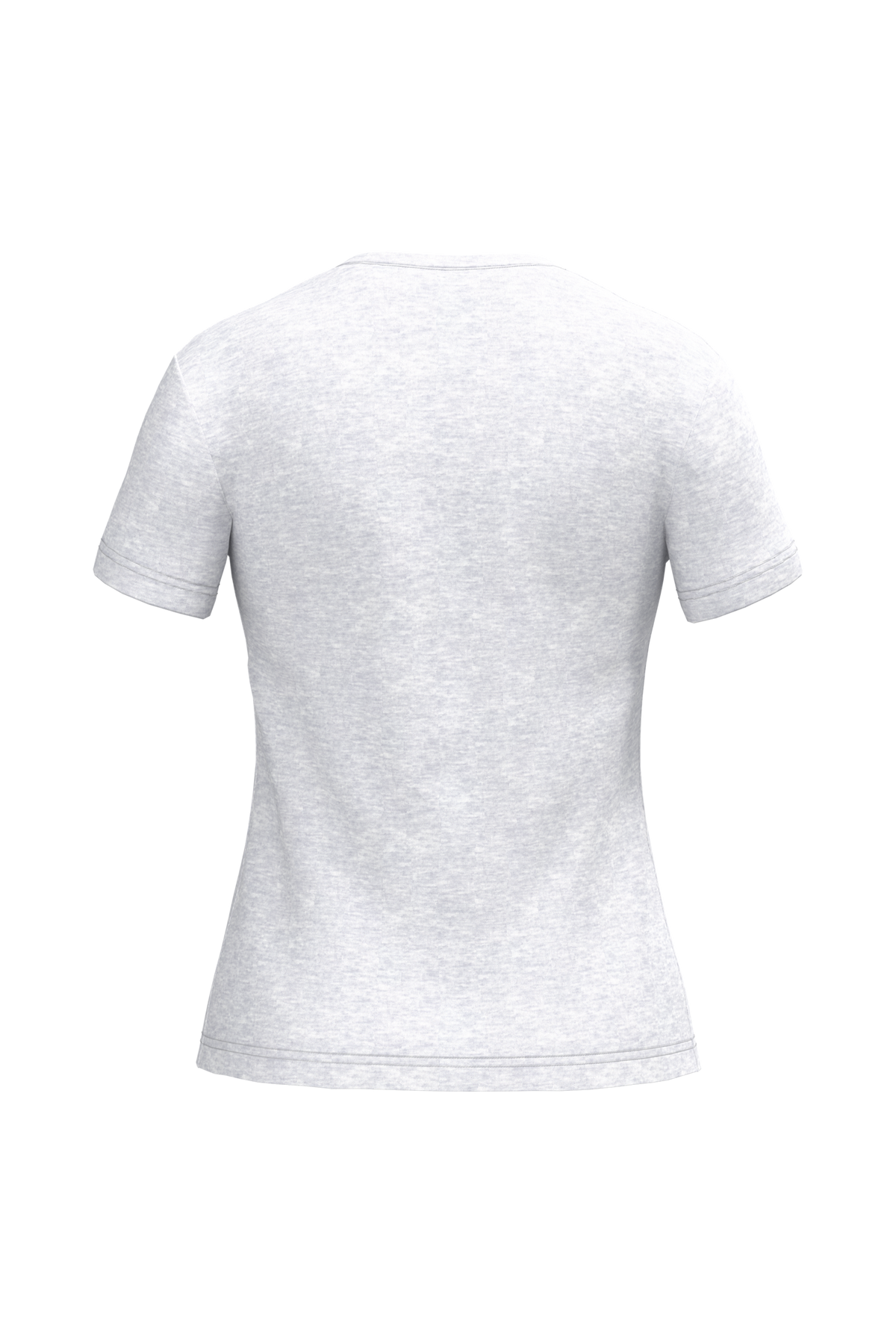 K381 - Camiseta de manga cota y cuello de pico mujer - Ash Heather - trasera