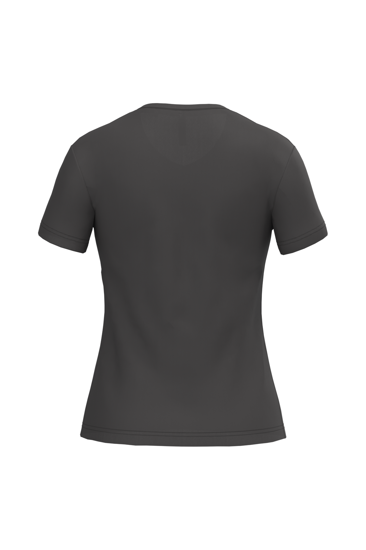 K381 - Camiseta de manga cota y cuello de pico mujer - Dark Grey - trasera