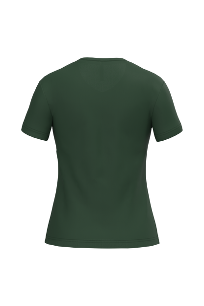 K381 - Camiseta de manga cota y cuello de pico mujer - Forest Green - trasera