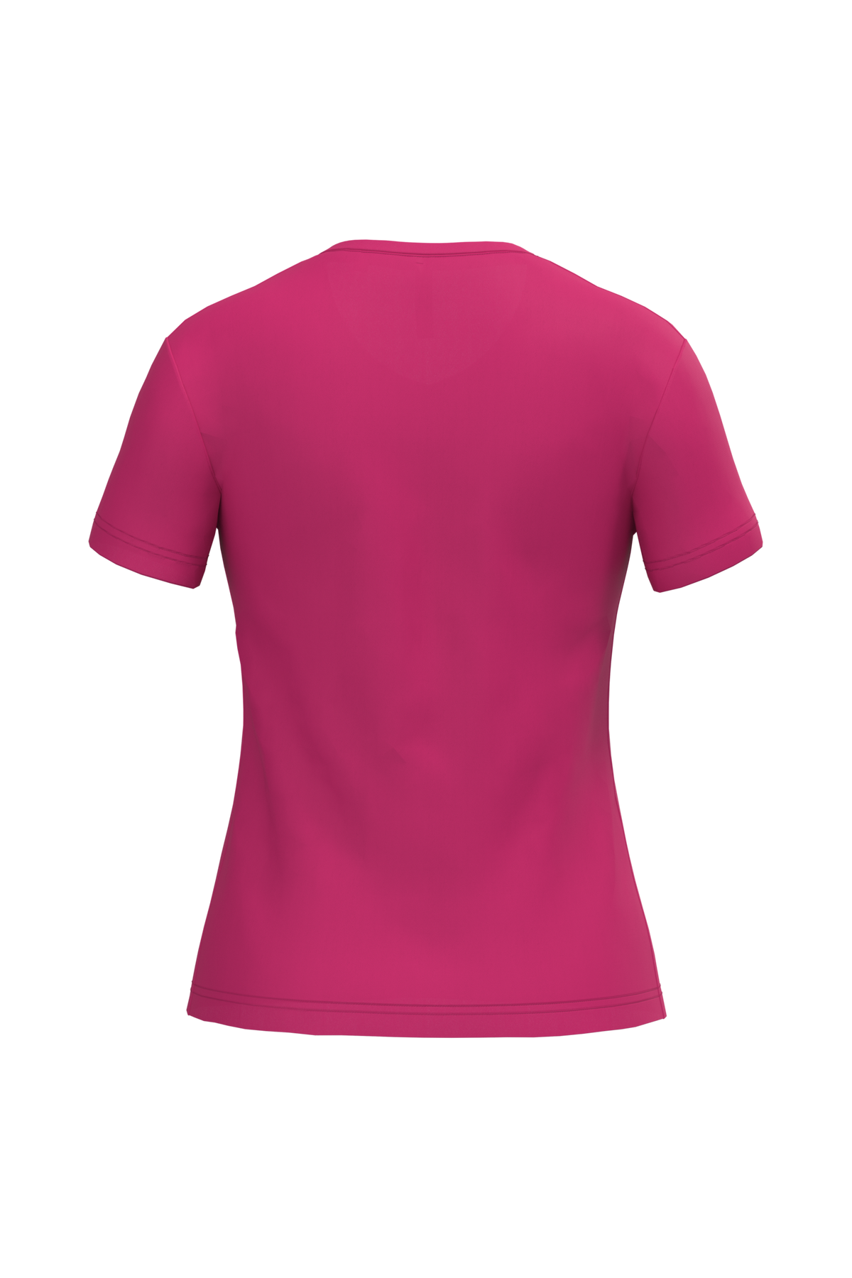 K381 - Camiseta de manga cota y cuello de pico mujer - Fuchsia - trasera