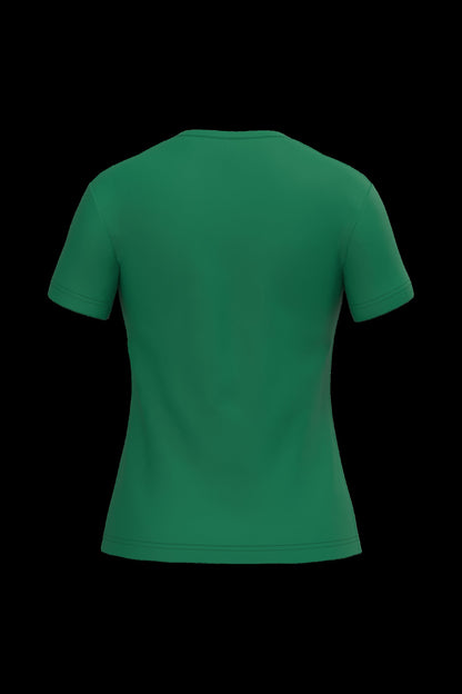 K381 - Camiseta de manga cota y cuello de pico mujer - Kelly Green - trasera