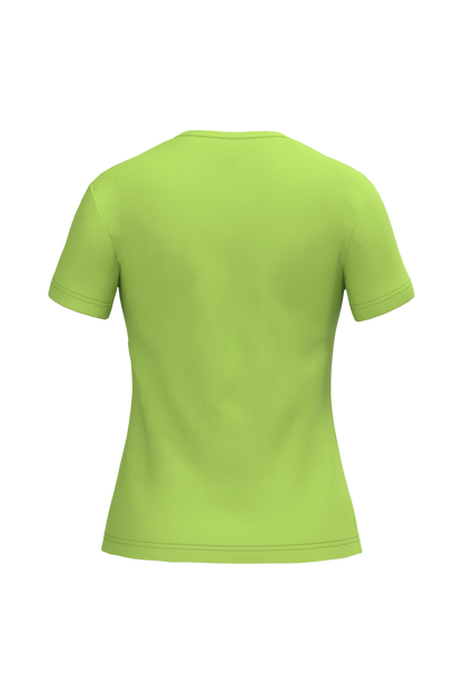 K381 - Camiseta de manga cota y cuello de pico mujer - Lime - trasera