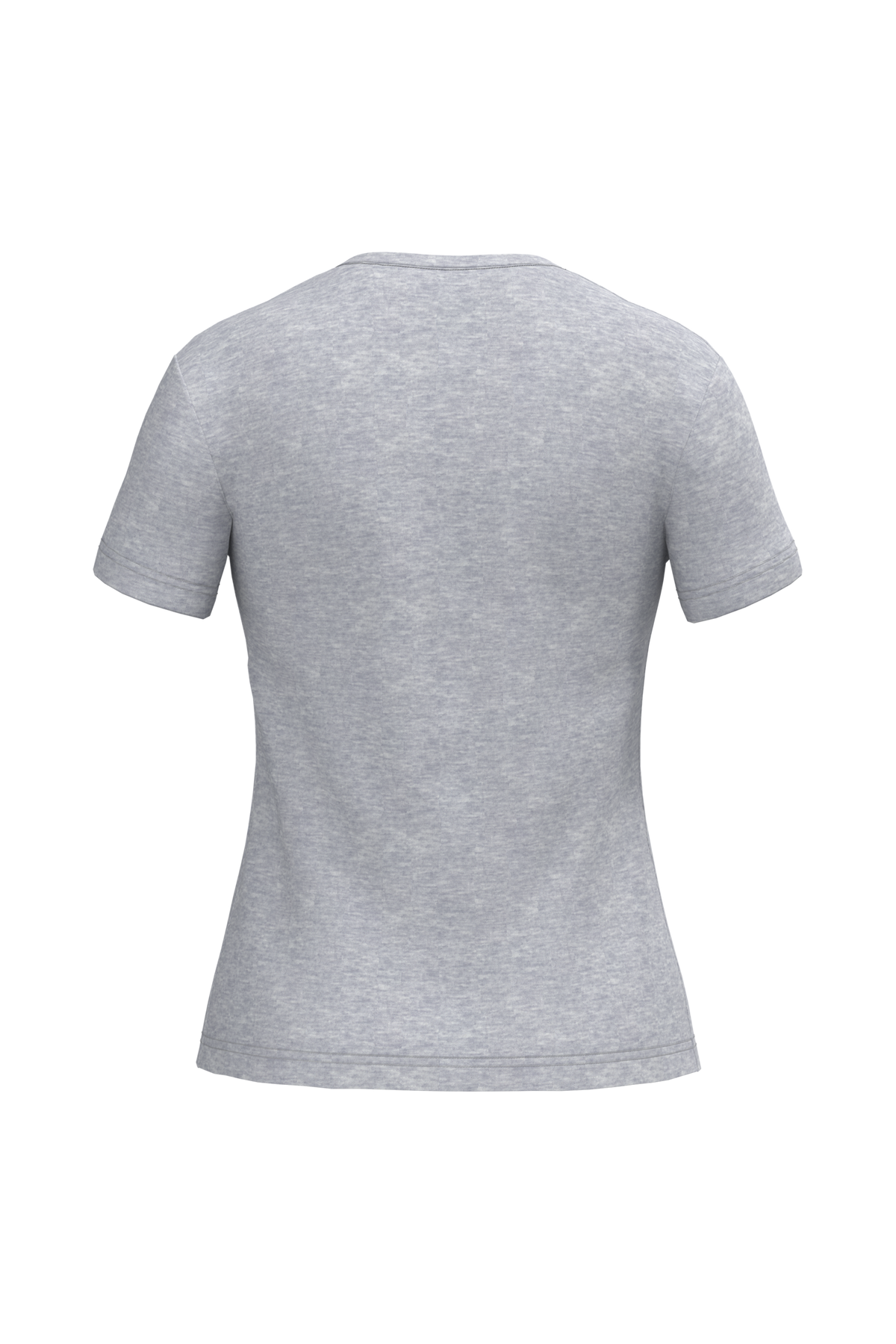 K381 - Camiseta de manga cota y cuello de pico mujer - Oxford Grey - trasera