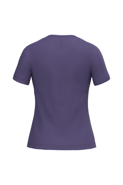 K381 - Camiseta de manga cota y cuello de pico mujer - Purple - trasera