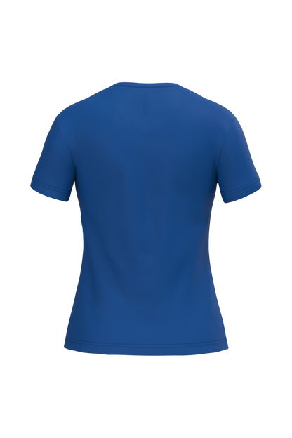 K381 - Camiseta de manga cota y cuello de pico mujer - Royal Blue - trasera