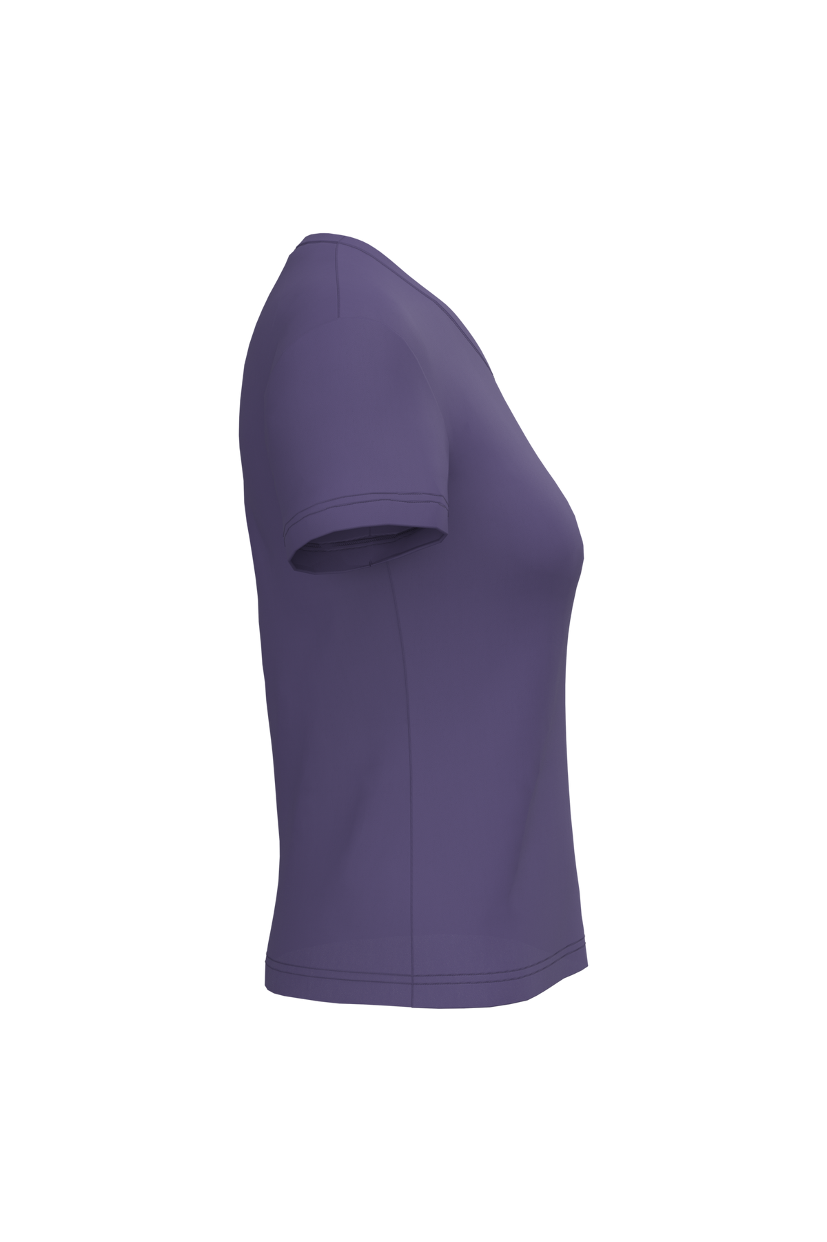K381 - Camiseta de manga cota y cuello de pico mujer - Purple - lateral