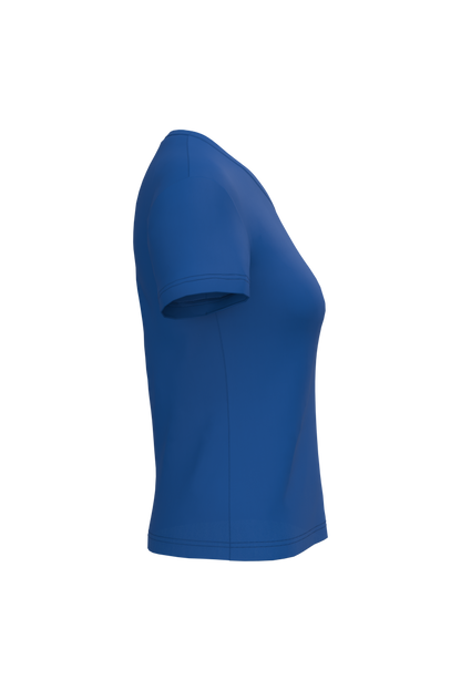 K381 - Camiseta de manga cota y cuello de pico mujer - Royal Blue - lateral