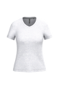 K381 - Camiseta de manga cota y cuello de pico mujer - Ash Heather - frontal