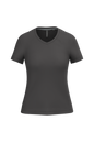 K381 - Camiseta de manga cota y cuello de pico mujer - Dark Grey - frontal