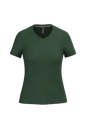 K381 - Camiseta de manga cota y cuello de pico mujer - Forest Green - frontal