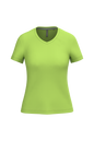 K381 - Camiseta de manga cota y cuello de pico mujer - Lime - frontal
