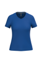 K381 - Camiseta de manga cota y cuello de pico mujer - Royal Blue - frontal