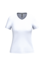 K381 - Camiseta de manga cota y cuello de pico mujer - White - frontal