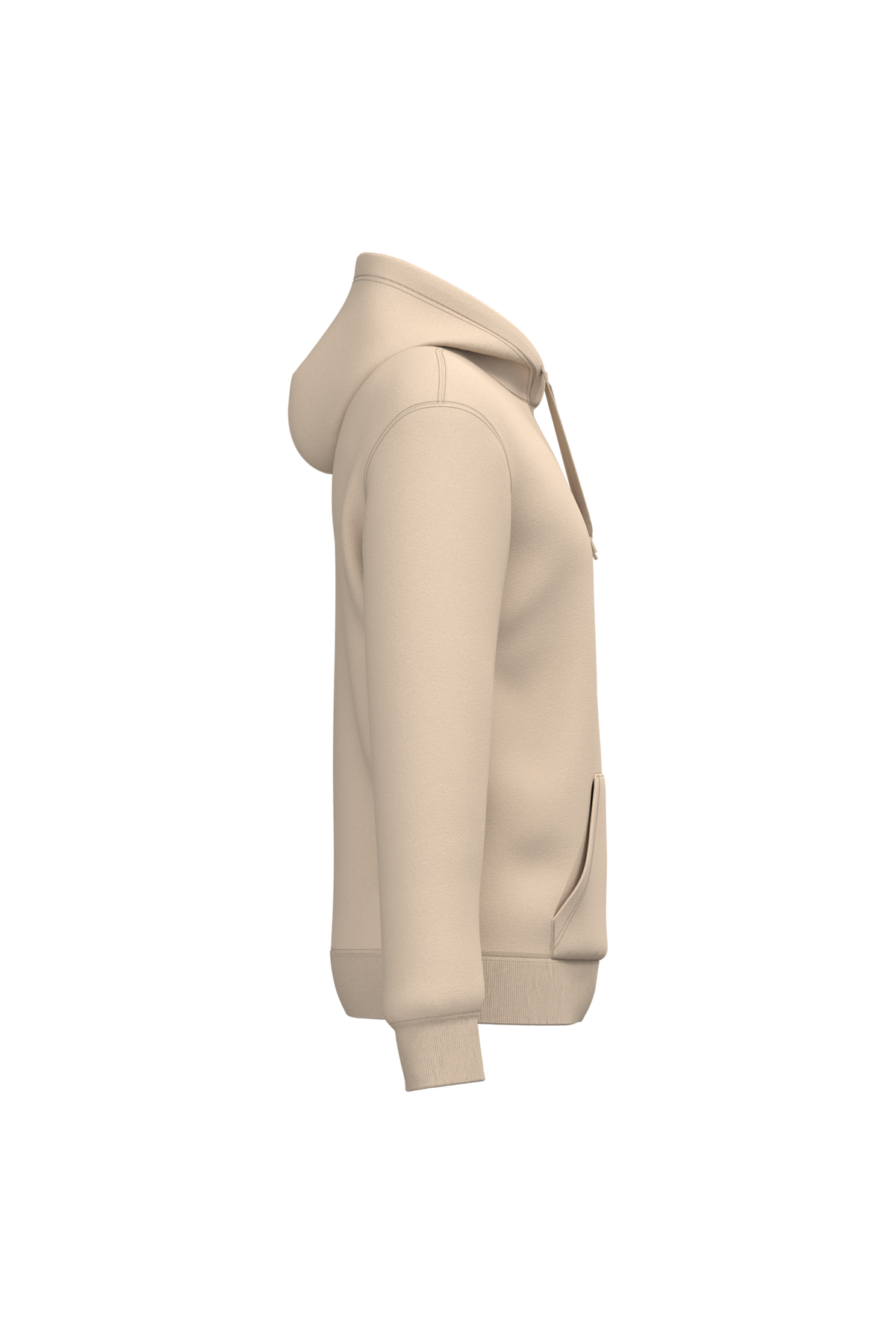 K4041 - Sudadera con capucha reciclada unisex - Light Sand - lateral