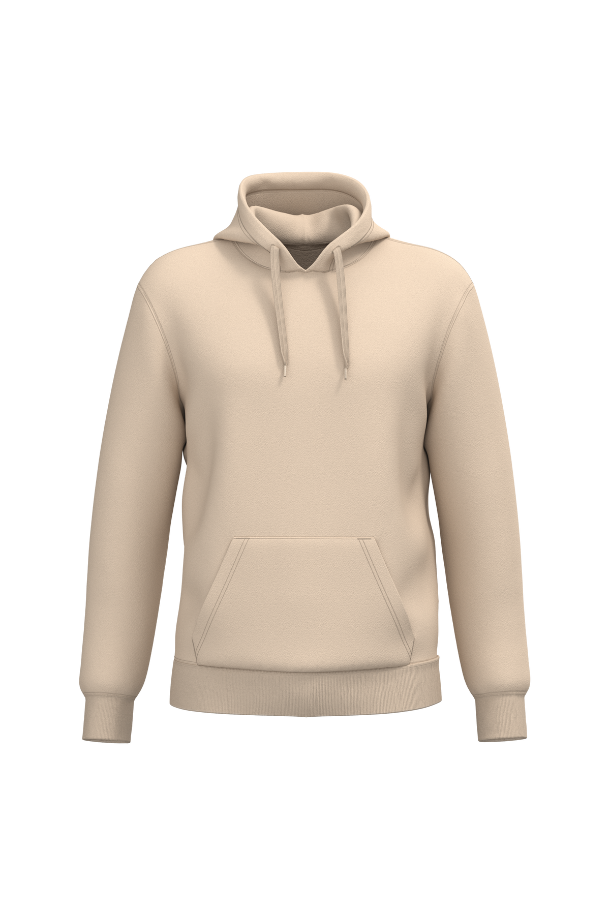 K4041 - Sudadera con capucha reciclada unisex - Light Sand - frontal