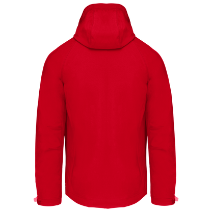 K413 - Chaqueta softshell con capucha extraíble hombre - Red - trasera
