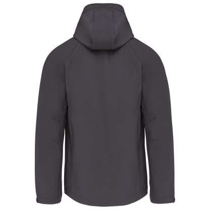 K413 - Chaqueta softshell con capucha extraíble hombre - Titanium - trasera