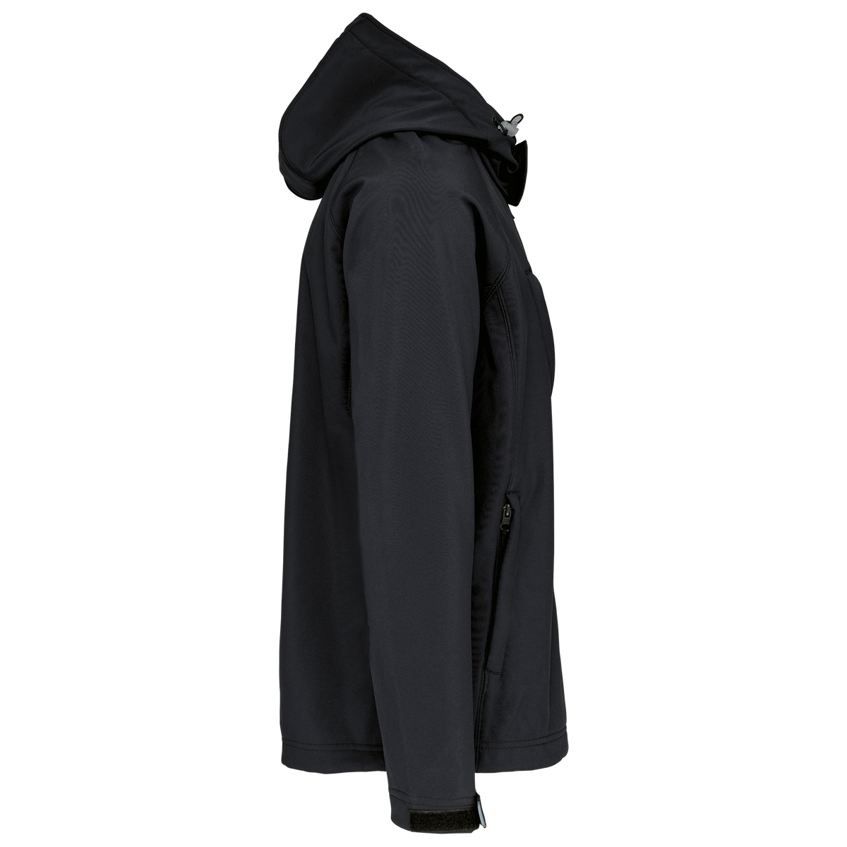 K413 - Chaqueta softshell con capucha extraíble hombre - Black - lateral