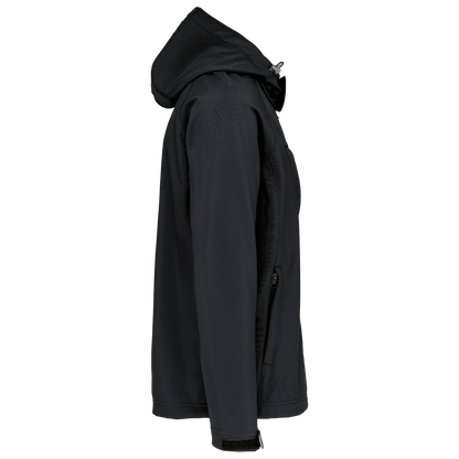 K413 - Chaqueta softshell con capucha extraíble hombre - Black - lateral