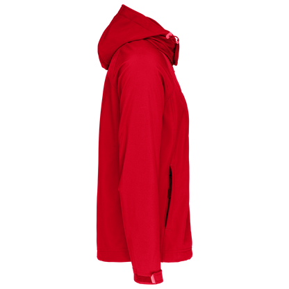 K413 - Chaqueta softshell con capucha extraíble hombre - Red - lateral