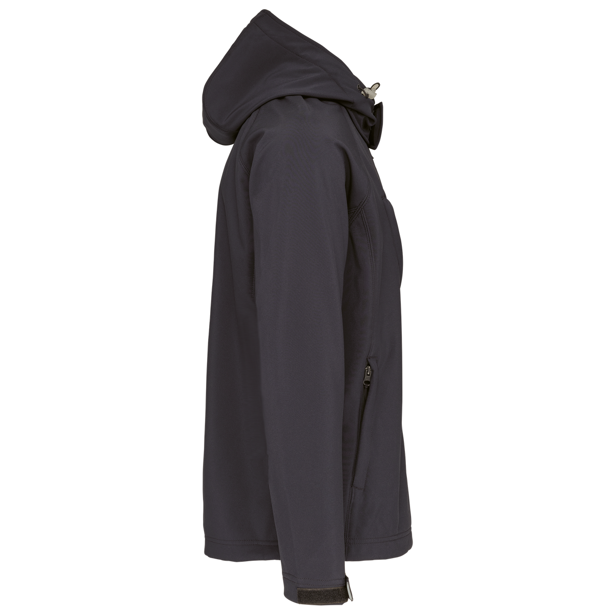 K413 - Chaqueta softshell con capucha extraíble hombre - Titanium - lateral