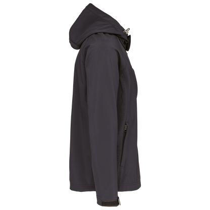 K413 - Chaqueta softshell con capucha extraíble hombre - Titanium - lateral