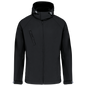 K413 - Chaqueta softshell con capucha extraíble hombre - Black - frontal