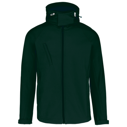 K413 - Chaqueta softshell con capucha extraíble hombre - Bottle Green - frontal