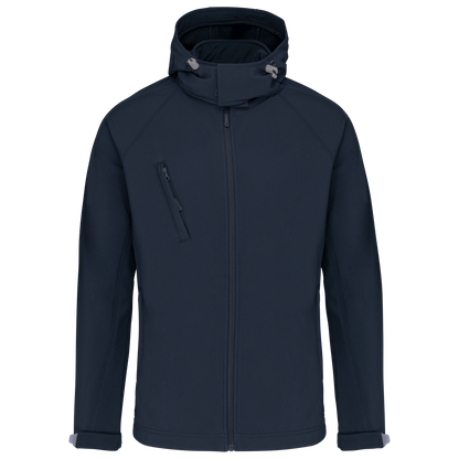 K413 - Chaqueta softshell con capucha extraíble hombre - Navy - frontal