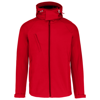 K413 - Chaqueta softshell con capucha extraíble hombre - Red - frontal