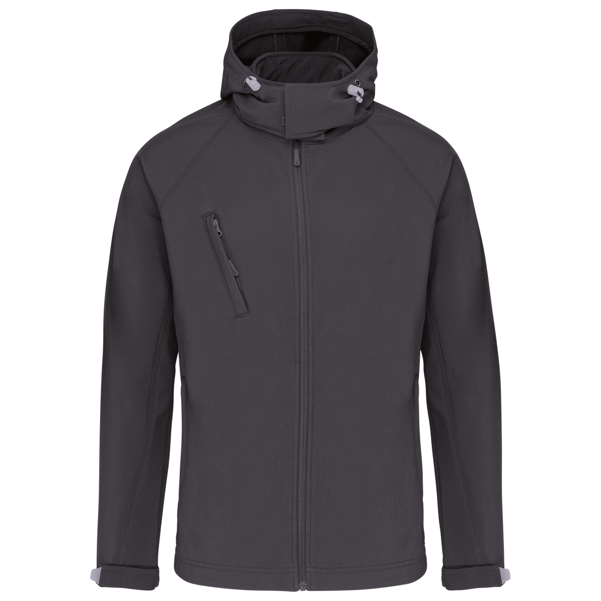 K413 - Chaqueta softshell con capucha extraíble hombre - Titanium - frontal