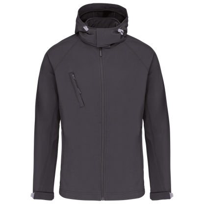 K413 - Chaqueta softshell con capucha extraíble hombre - Titanium - frontal