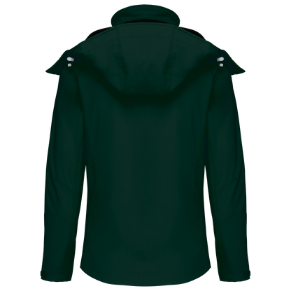 K414 - Chaqueta softshell con capucha extraíble mujer - Bottle Green - trasera