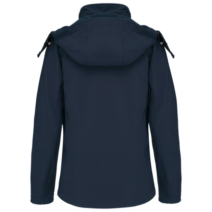 K414 - Chaqueta softshell con capucha extraíble mujer - Navy - trasera