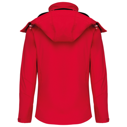 K414 - Chaqueta softshell con capucha extraíble mujer - Red - trasera